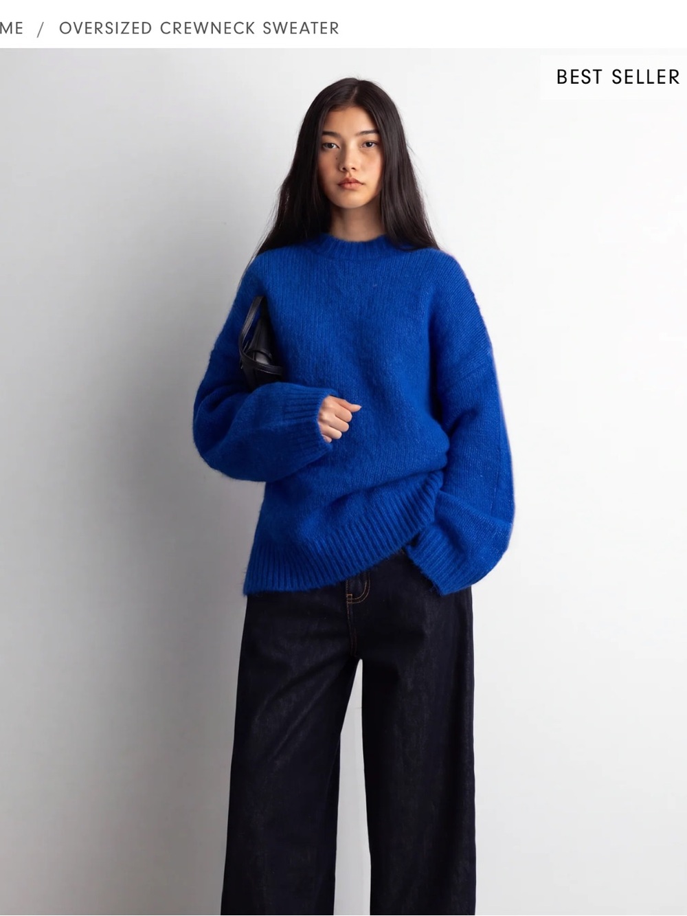 OAK + FORT Oversized Crew Neck Sweater, Size XXS-XS